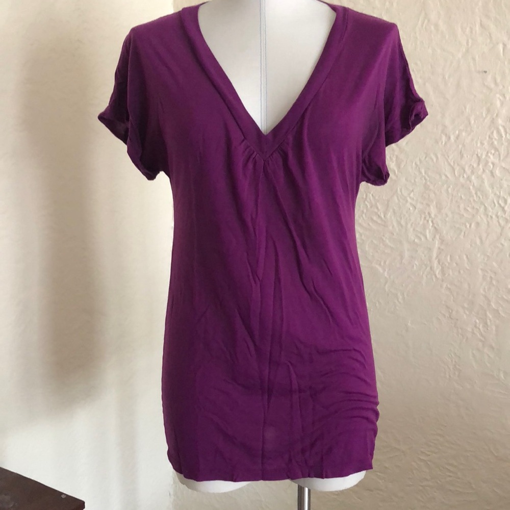 Urban Outfitters Lux Purple V Neck T-Shirt